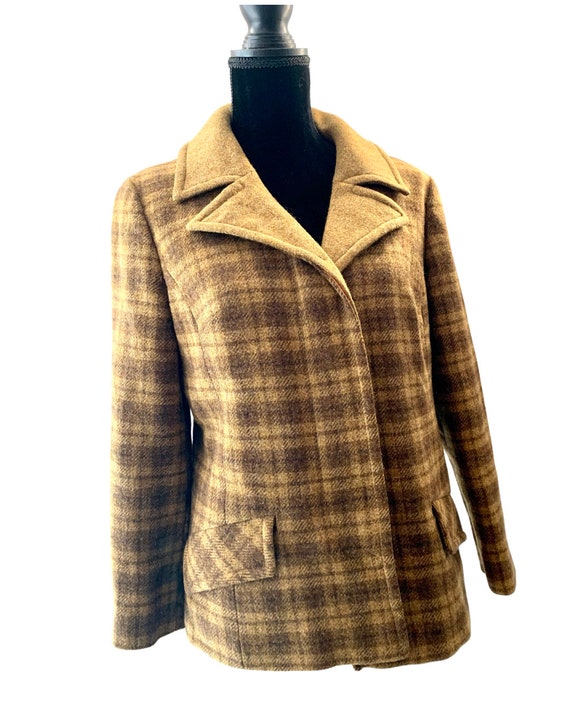 Vintage Pendleton Coat, Boxy Tailored Autumn Brow… - image 8