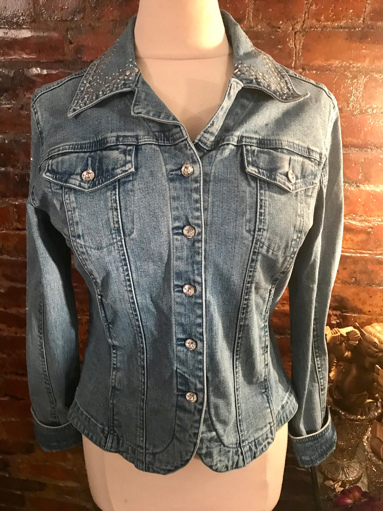 Christine Alexander Denim Jacket, Fancy Jeans Jacket with Swarovski ...