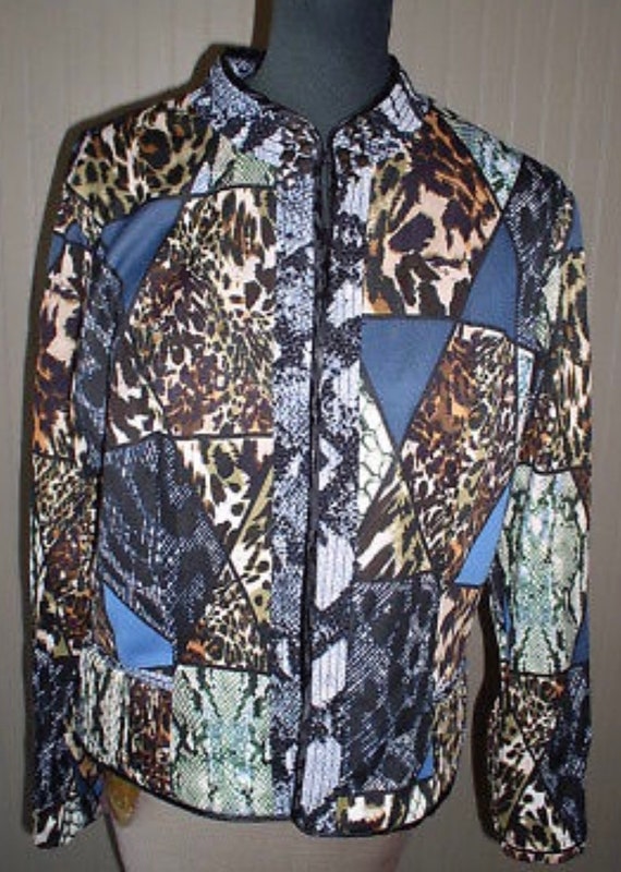 Alberto Makali Leopard Patchwork Jacket, Mod Rave… - image 2