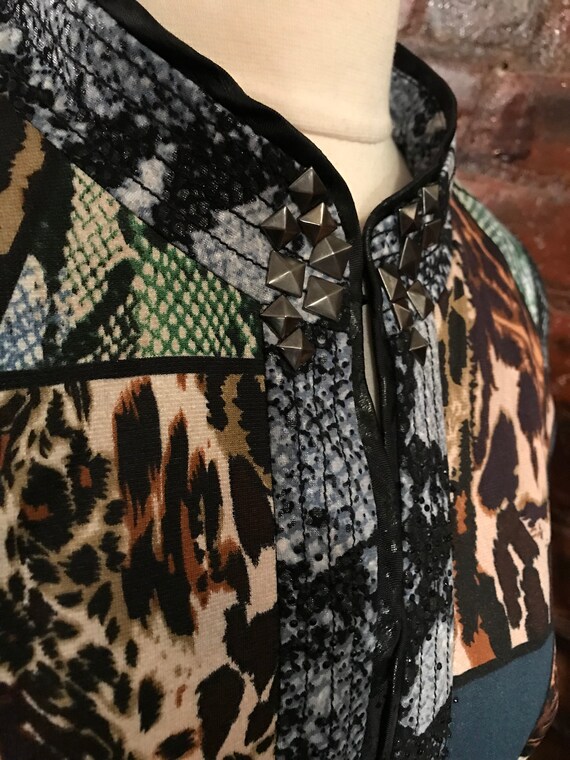 Alberto Makali Leopard Patchwork Jacket, Mod Rave… - image 6