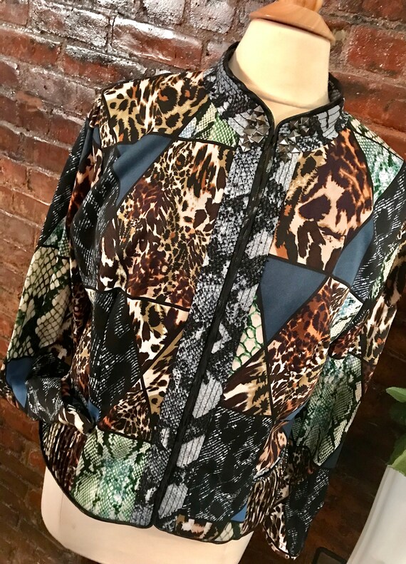 Alberto Makali Leopard Patchwork Jacket, Mod Rave… - image 5