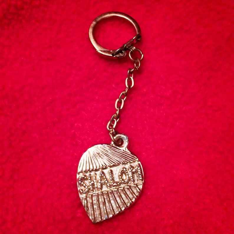 Vintage Cutty Gold Tone SHALOM Key Ring Chain