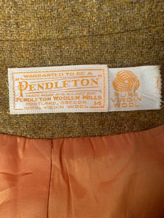 Vintage Pendleton Coat, Boxy Tailored Autumn Brow… - image 6
