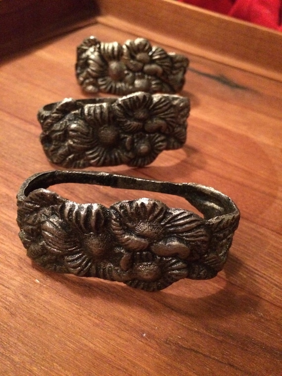 Vintage Floral Napkin Rings, purchased at Bergdorf Goodman’s NYC early 1990's