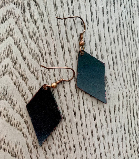 Trippy 70s Psychedelic Enamel Dangles, Hippie Sta… - image 4