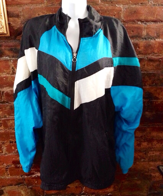 Vintage Christian Dior Color Block Wind Breaker, awesome 80s parachute fabric