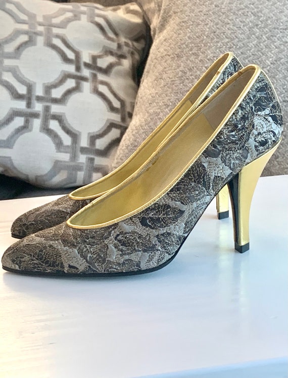 Charles Jourdan Pumps, Cinderella 90s Glam French 