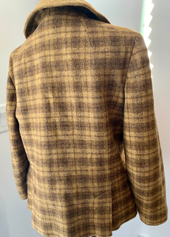 Vintage Pendleton Coat, Boxy Tailored Autumn Brow… - image 10