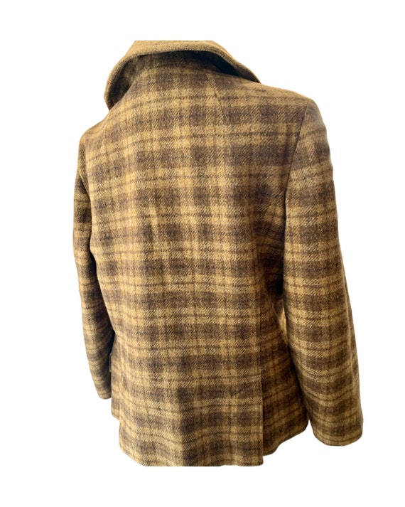 Vintage Pendleton Coat, Boxy Tailored Autumn Brow… - image 7