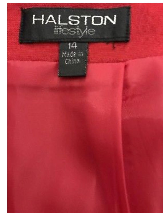 Vintage Halston Red Pencil Skirt: Chic Minimalist… - image 5