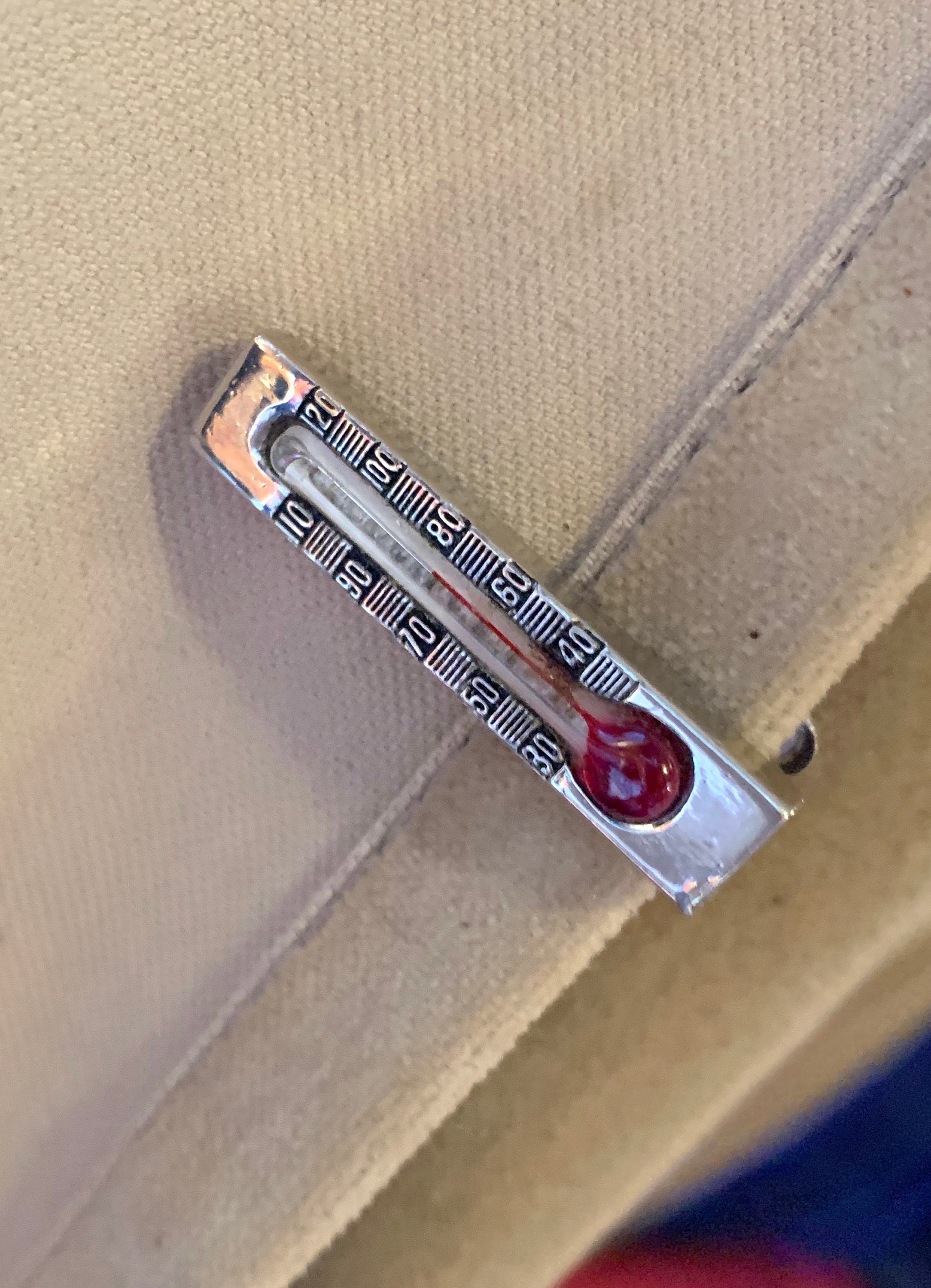 Real Working Mini Thermometer Tie Clip, Unusual Mid Century Modern