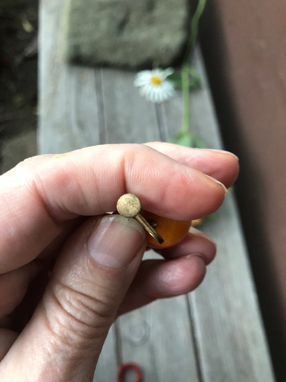 Marigold Mustard Yellow Bakelite Double Ball Drop… - image 8