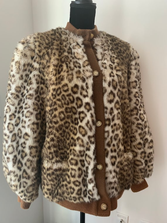 Iconic Leopard Jacket, Awesome 80s Oversized Chee… - image 4