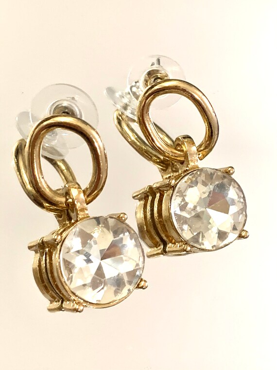 Chunky Vintage Rhinestone Dangles, Ice Crystal an… - image 9