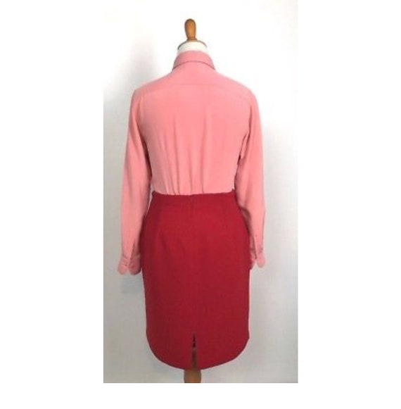 Vintage Halston Red Pencil Skirt: Chic Minimalist… - image 4