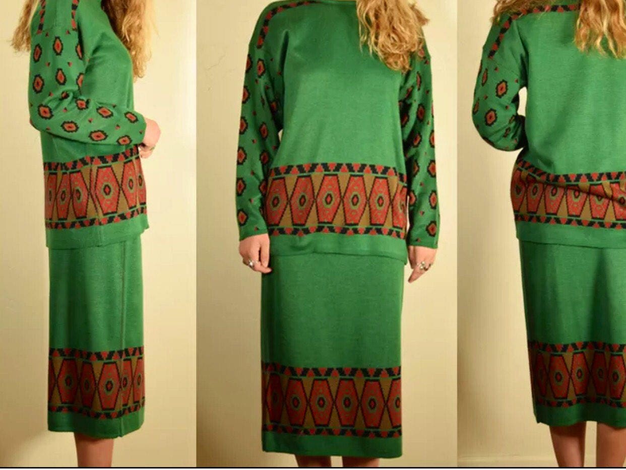 gucci two piece skirt set
