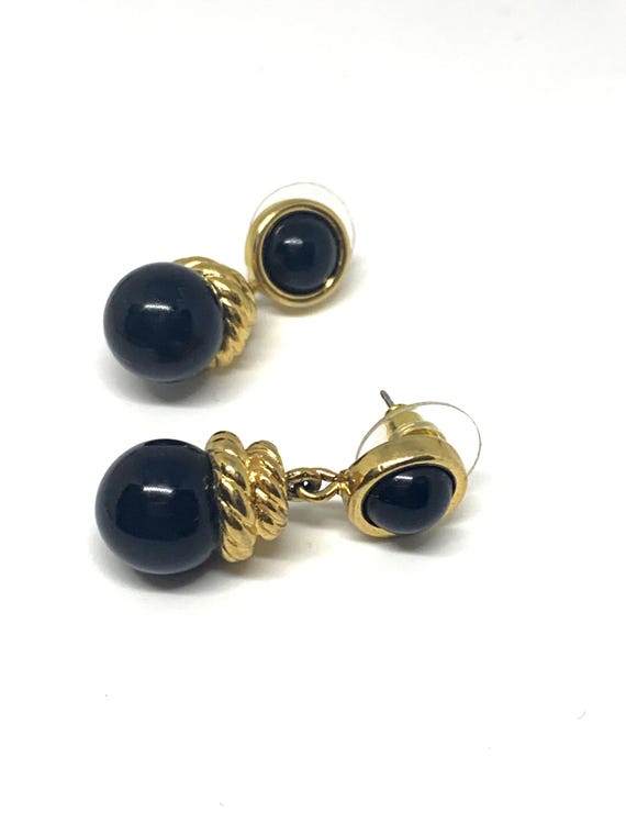 Classic and Classy Black and Gold Drop & Dangle Statement Earrings