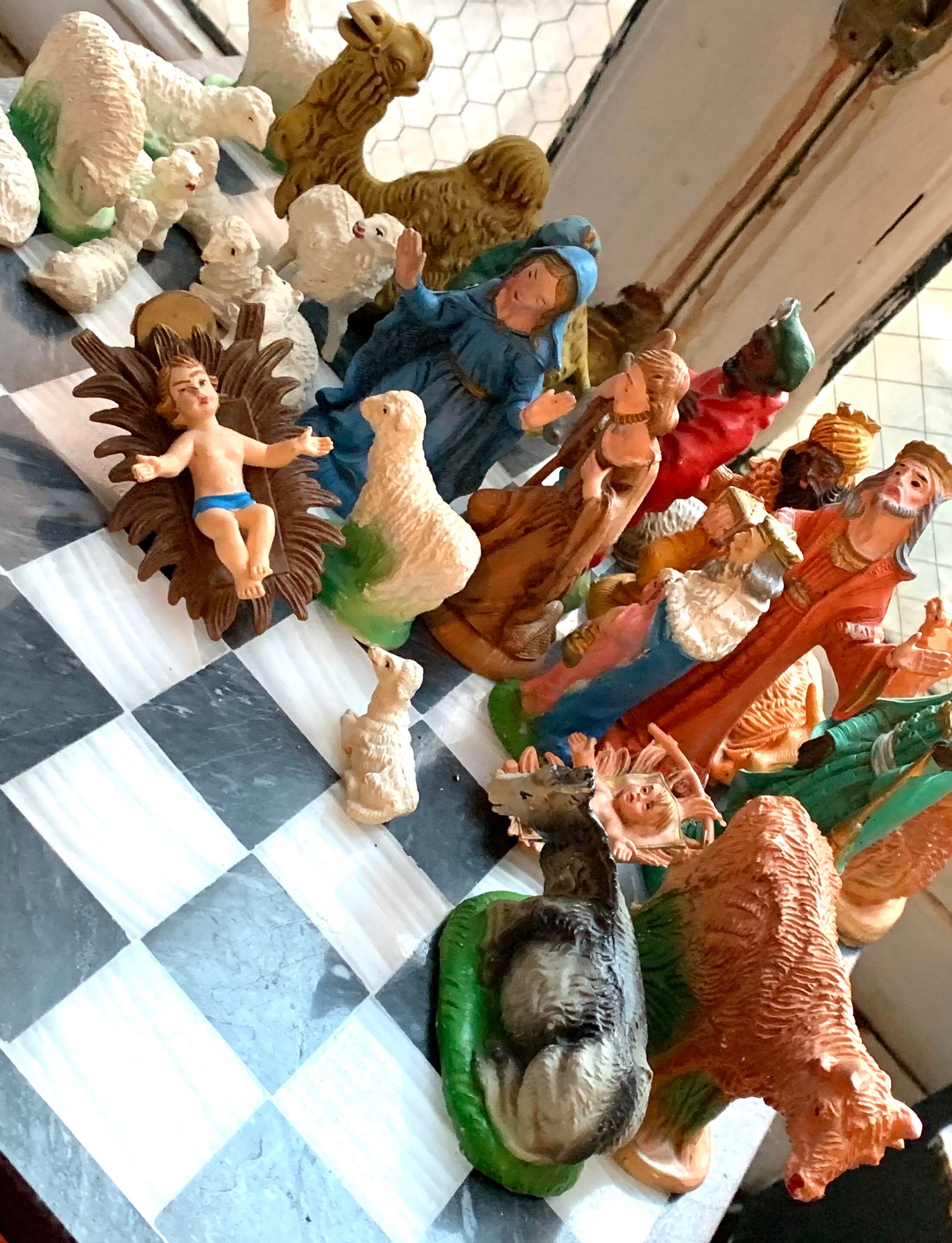 My Fashionable Collection of Nativity Figures Figurines, Vintage
