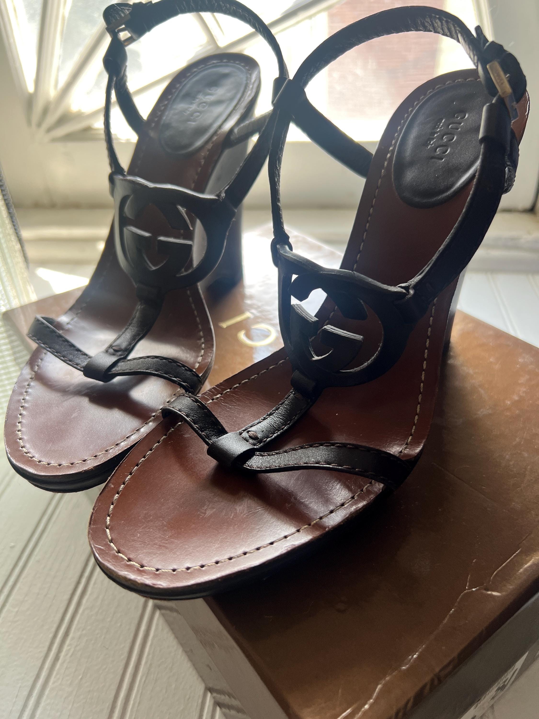 Vintage Gucci Sandals - Etsy