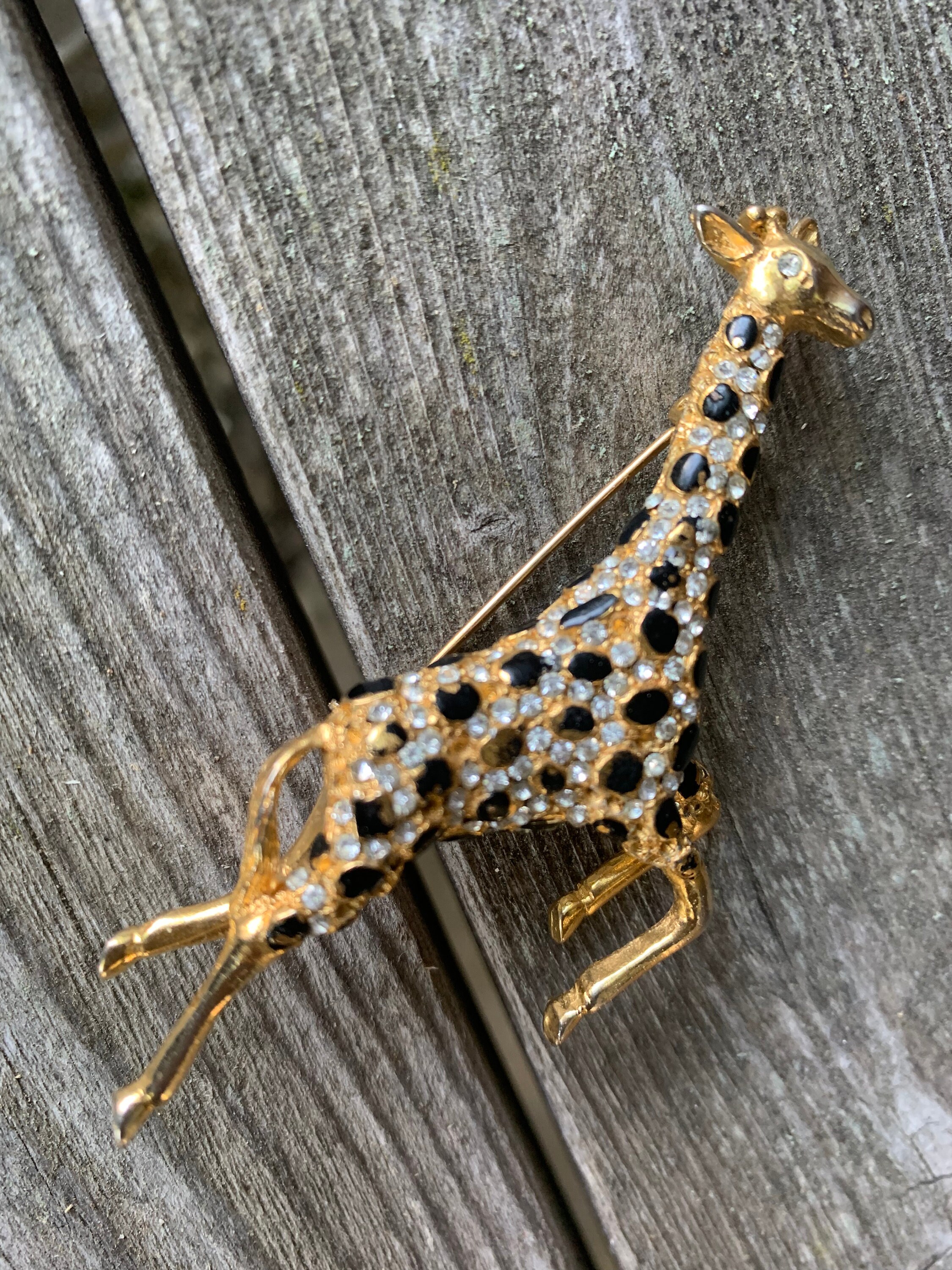 Vintage Oleg Cassini 1964 Giraffe Pin, Highly Collectible Designer