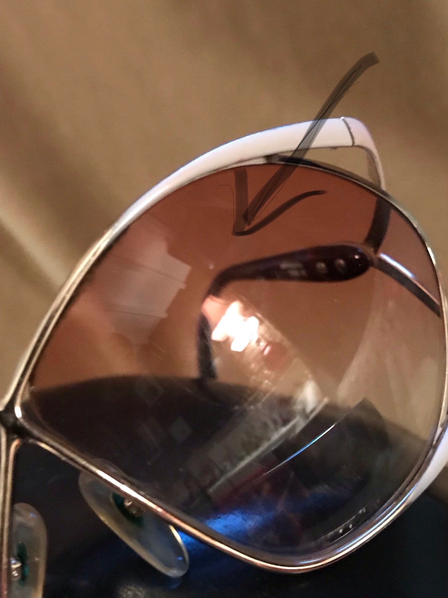 Vintage Christian Dior Butterfly Rose Colored Glasses, Prescription