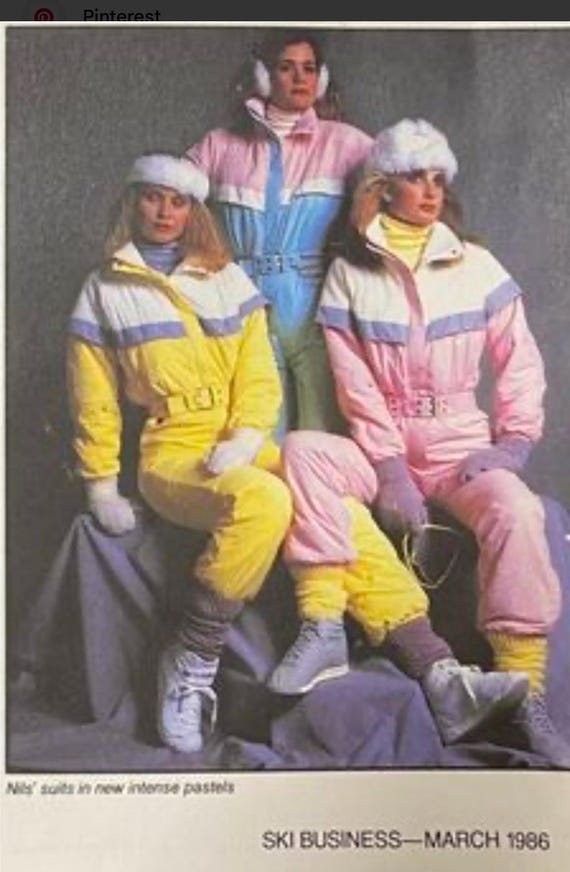 Vintage Yellow Gray White NILS Ski Snowboard One Piece Snowsuit, Awesome 80s Colorblock Ski Suit Ladies  Sz 10