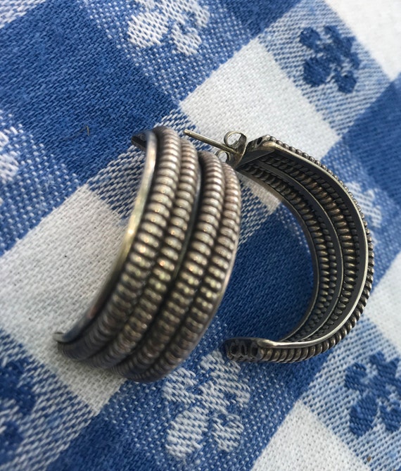 Coiled Sterling Silver Native Southwestern Artisa… - image 9