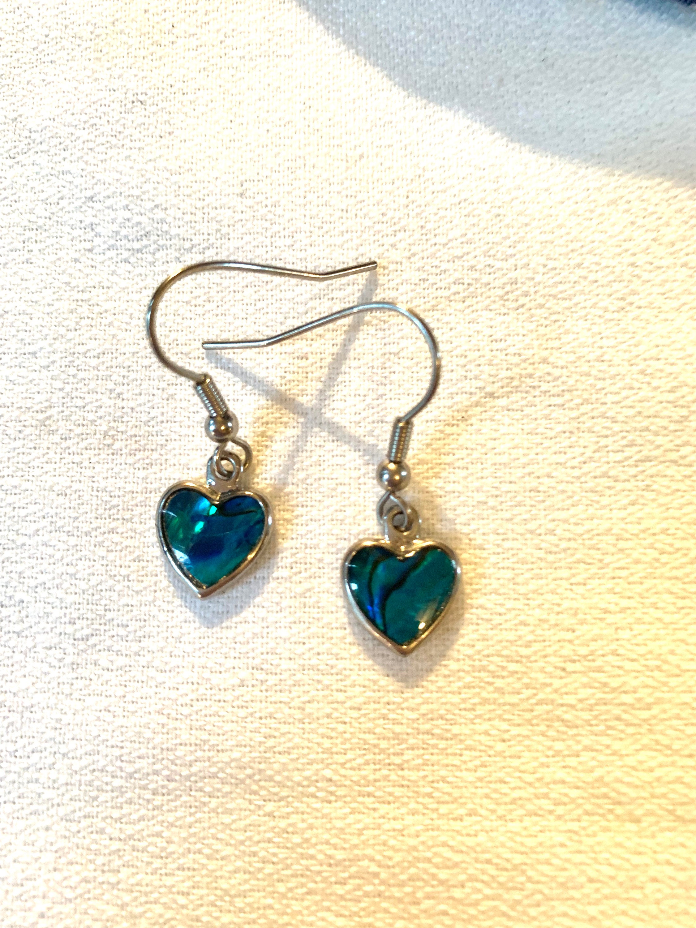 vintage abalone earrings