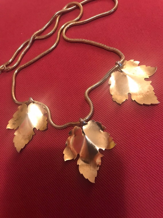 Elegant Strand of Autumn Golden Maple Leaves STAT… - image 4