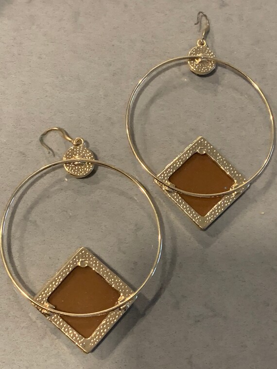 HUGE MCM Golden Hoops with Toffee Caramel & Brick… - image 3