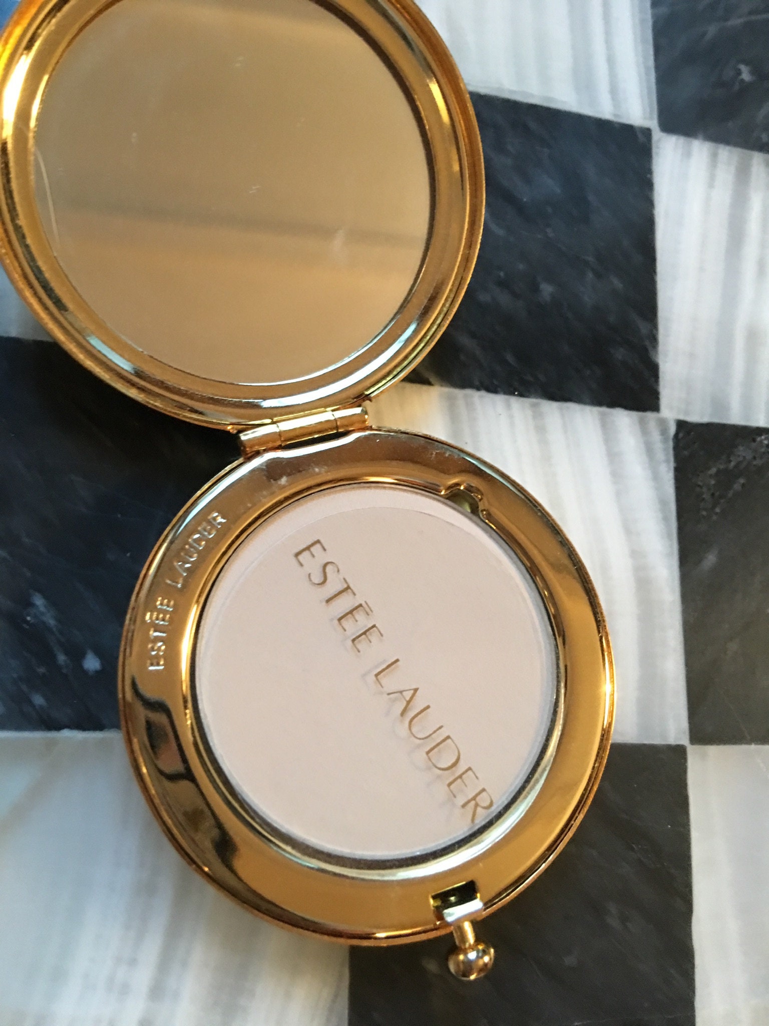 Beautiful Vintage Estée Lauder Rhinestone & Goldtone Lucidity Mini