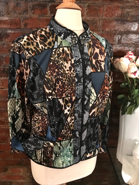Alberto Makali Leopard Patchwork Jacket, Mod Rave… - image 4