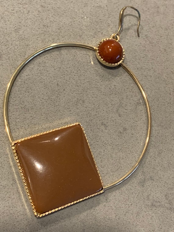 HUGE MCM Golden Hoops with Toffee Caramel & Brick… - image 4