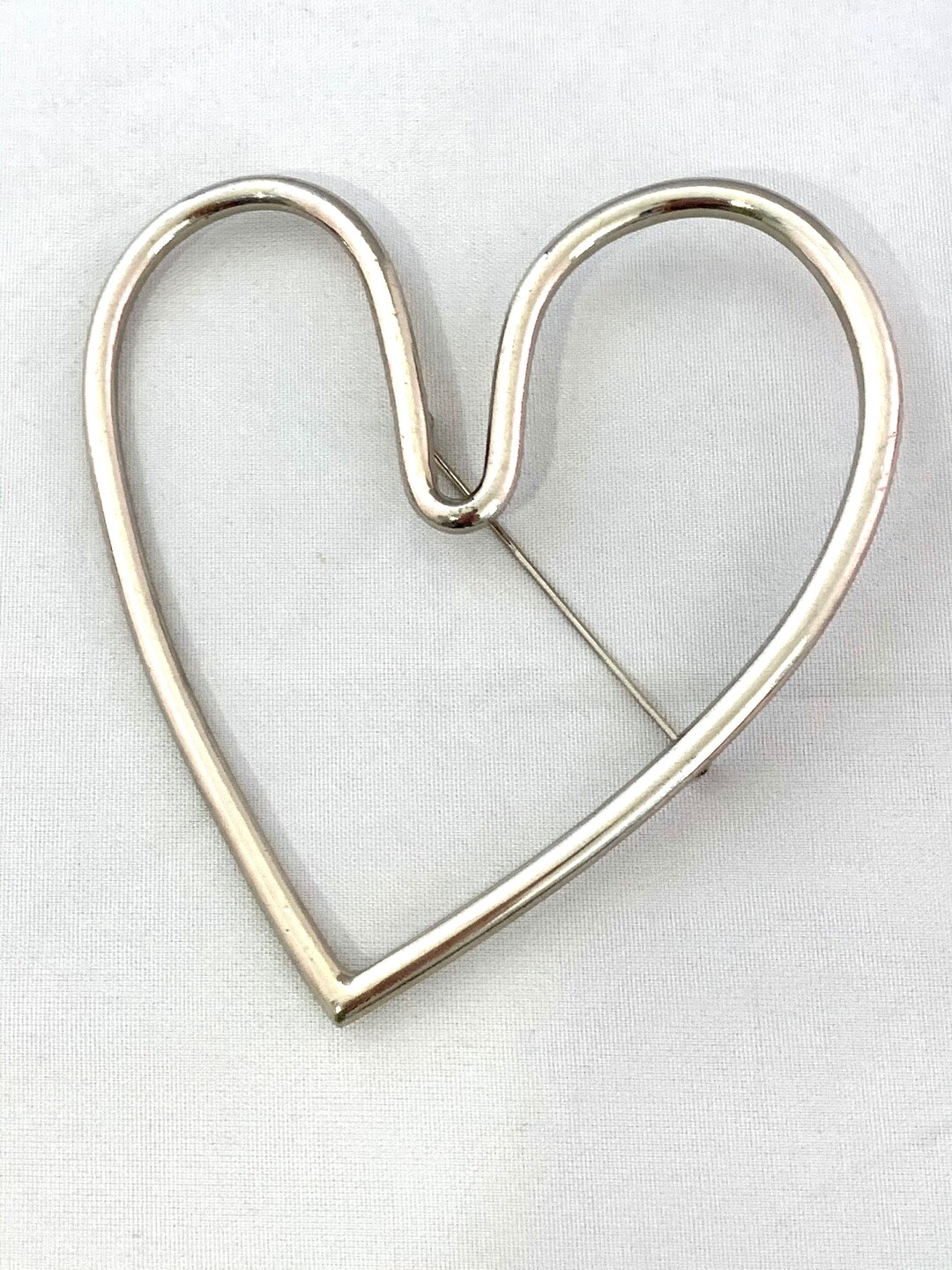 Broche Cœur Chico's - Métal Mélangé Et Strass - Neuf Avec étiquettes - Épingle Décorative