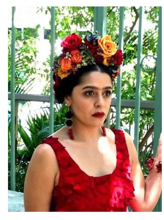 Boho Gypsy Cowgirl Dangles, Runway Cow Hide & Red Coral Branch Designer Earrings by Gay Isber,  Trending Frida Kahlo Style!