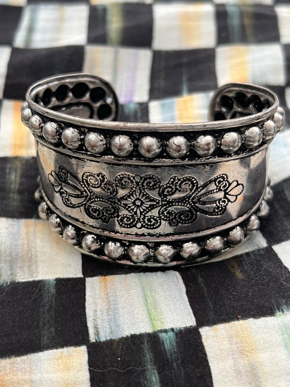 Victorian Revival Romantic Bracelet, Gothic Press… - image 9