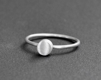 5 MM Sterling Silver Circle Ring, Geometric Ring, Simple Ring, Stacking Ring, Minimalist Jewelry Rings