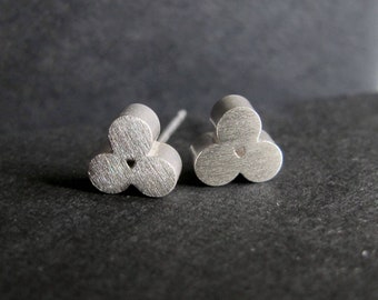 ESME - Modern Sterling Silver Stud Earrings, Handmade Minimalist Jewelry