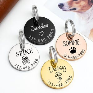 Personalized Pet Tag • Custom Dog Tag • Cat Tag Cat Collar Tag • Cat ID Tag•  Dog ID Tag • Dog Name Tag