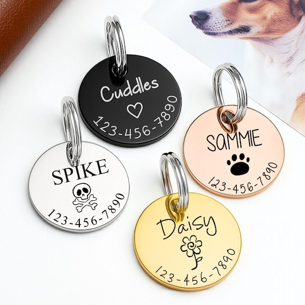 Personalized Pet Tag • Custom Dog Tag • Cat Tag Cat Collar Tag • Cat ID Tag•  Dog ID Tag • Dog Name Tag