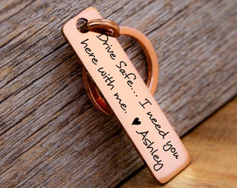 Drive Safe key chain valentines day gift for Boyfriend, Personalized birthday gift, Cute keychain