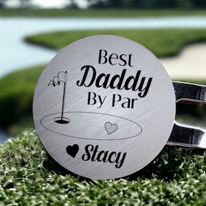 Personalized Golf Ball Marker: Stainless Steel Dad Gift