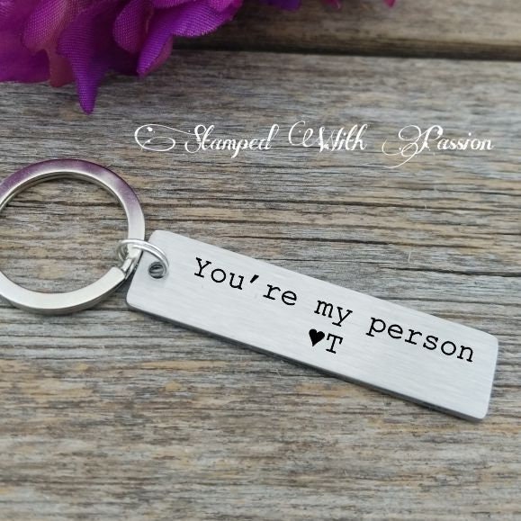 You're My Person keychain - Valentine's gift - boyfriend gift…
