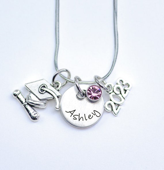 Graduation Necklace Personalized Girl Graduation Gift for Her Class of 2024 2024 Graduation Jewelry Graduate Etsy