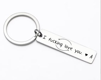 Mature Funny Keychain - L love you, Boyfriend Gift for him, Girlfriend gift for her - Valentines Day Gift