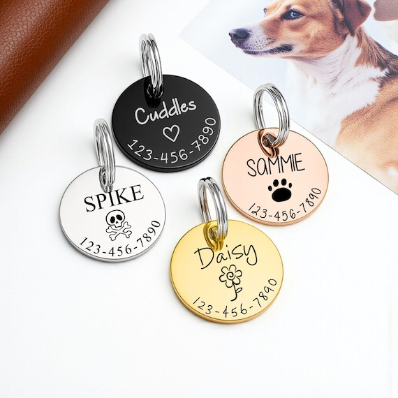 Personalized Pet Tag • Custom Dog Tag • Cat Tag Cat Collar Tag • Cat ID Tag•  Dog ID Tag • Dog Name Tag