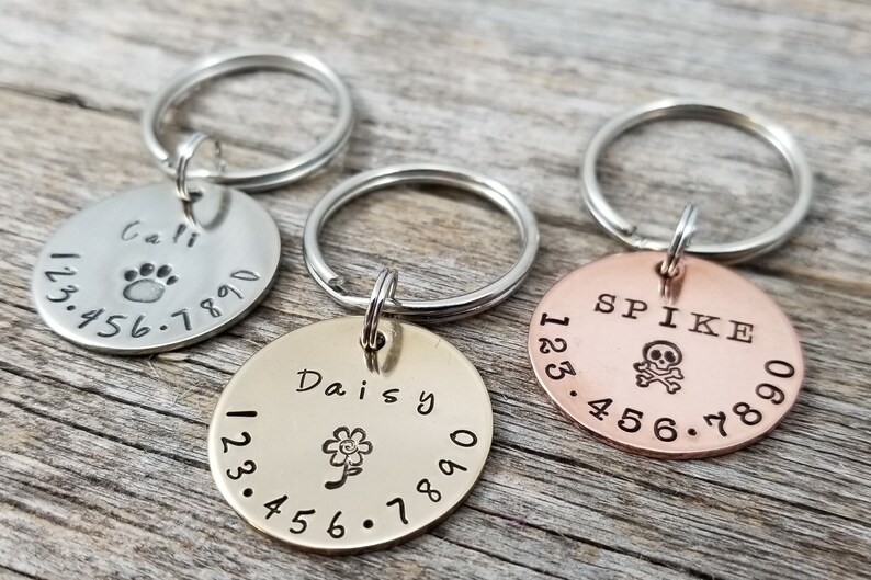 Personalized Dog Tag Custom Pet Tag Hand Stamped Dog Tag Etsy Canada