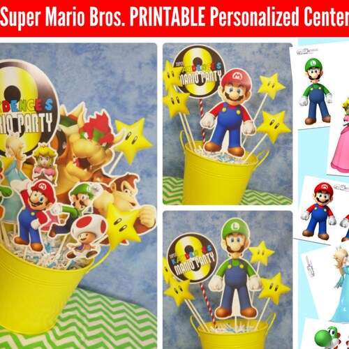 Super Mario Bros. Printable Centerpiece Mario Birthday - Etsy