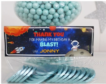 First Trip Around the Sun Party Favors for Space Birthday Favor Toppers Editable Astronaut Birthday Party Favor for Two the Moon Birthday