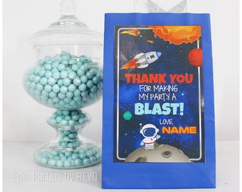 Two the Moon Party Favors Outer Space Editable Party Favors First Trip Around the Sun Birthday Party Favor Galaxy Boy Party Favor Editable